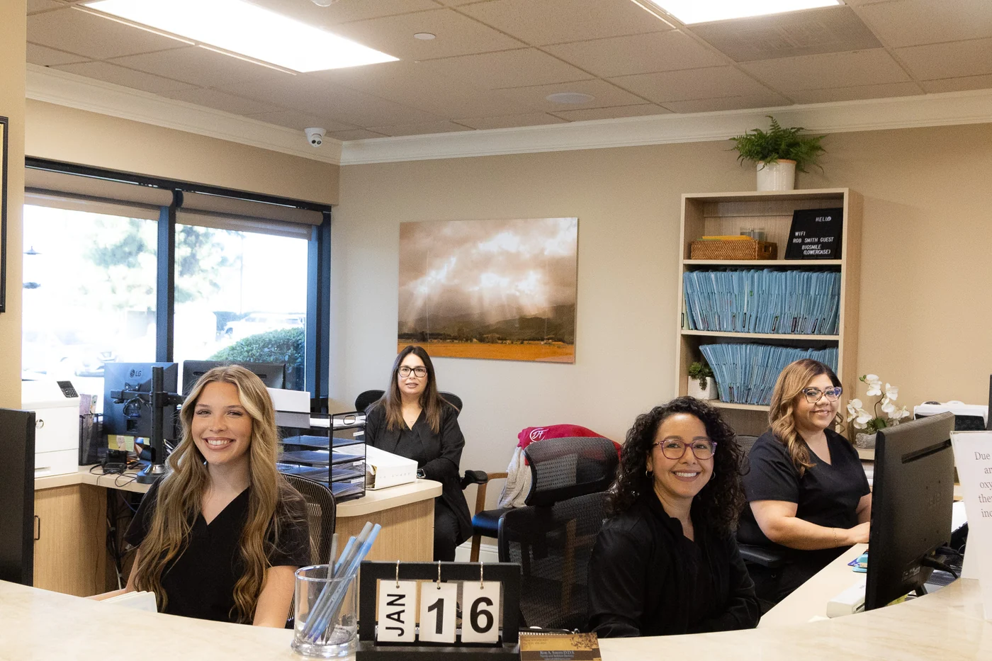 The front desk team at Smith Sedation Dentistry in Fresno