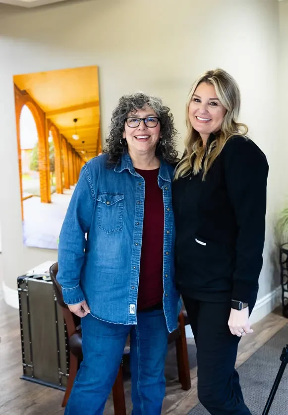 Melissa, sedation coordinator at Smith Sedation Dentistry, with a patient